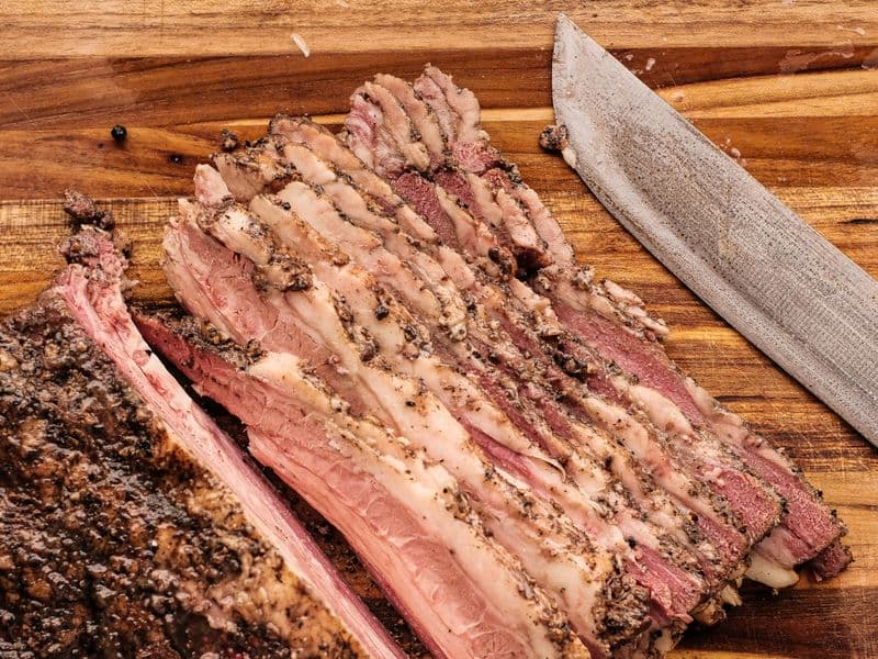 Beef brisket, cooked