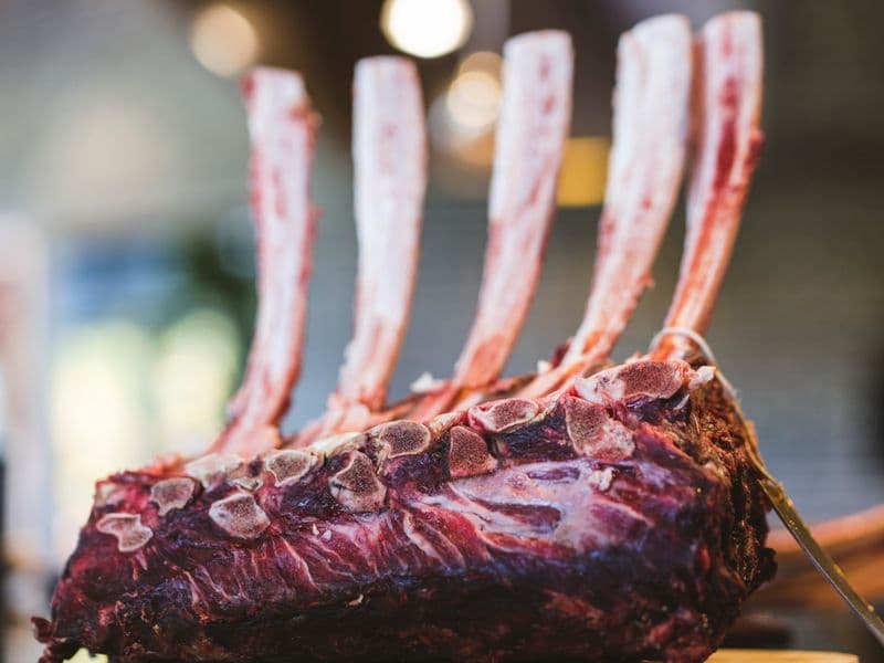 Beef prime rib, roasted