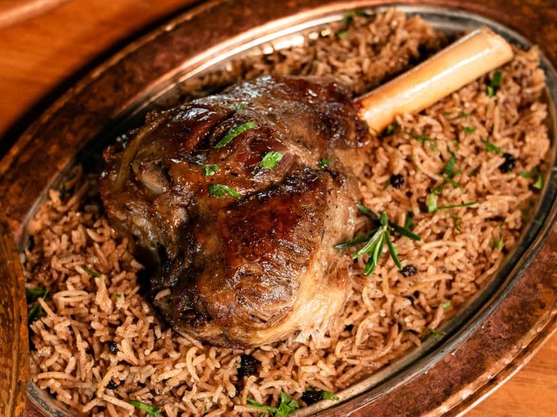 Beef shank, cooked