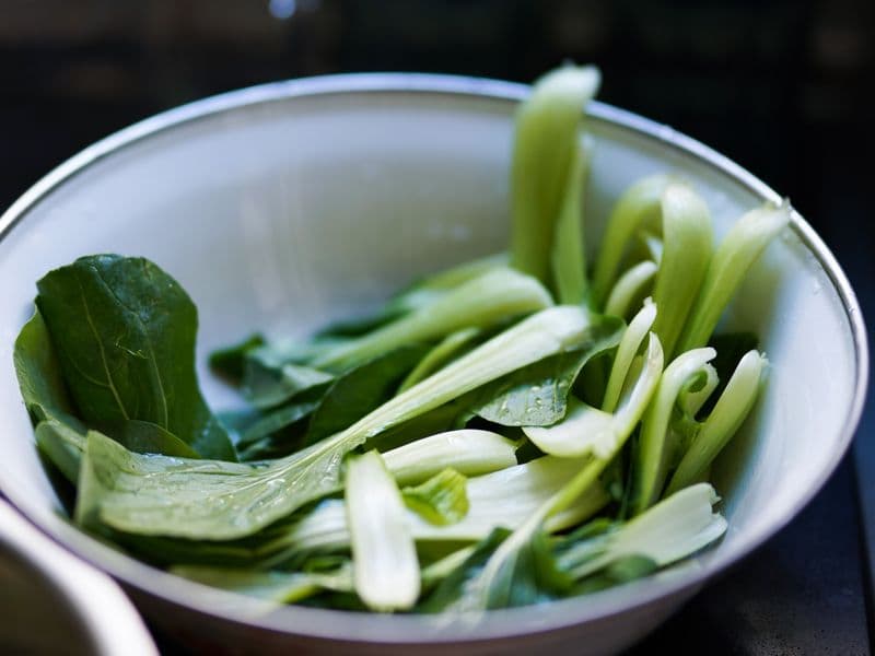 Bok choy, cooked