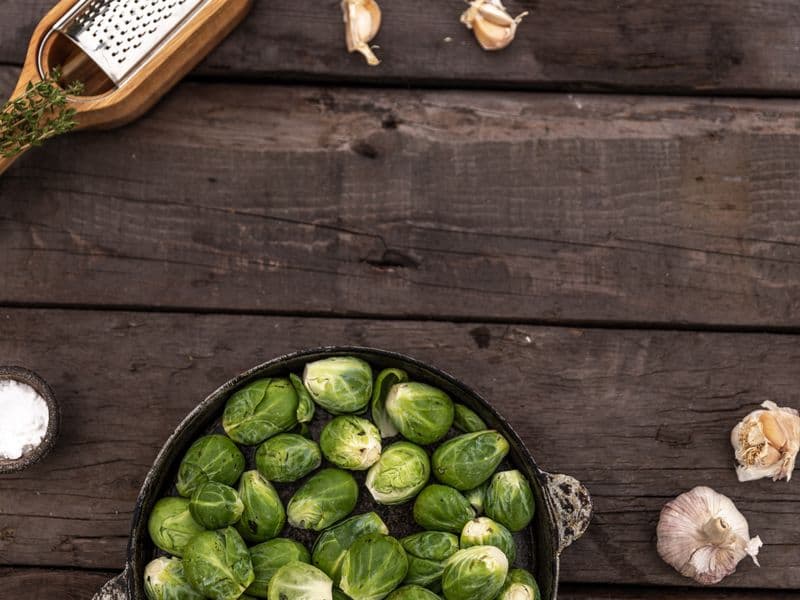 Brussels sprouts, cooked