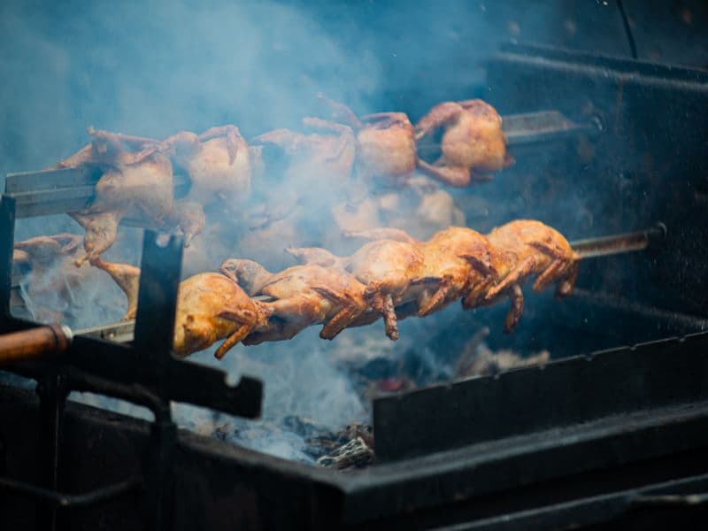 Chicken, meat and skin, roasted