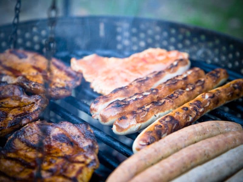 Chicken sausage, cooked