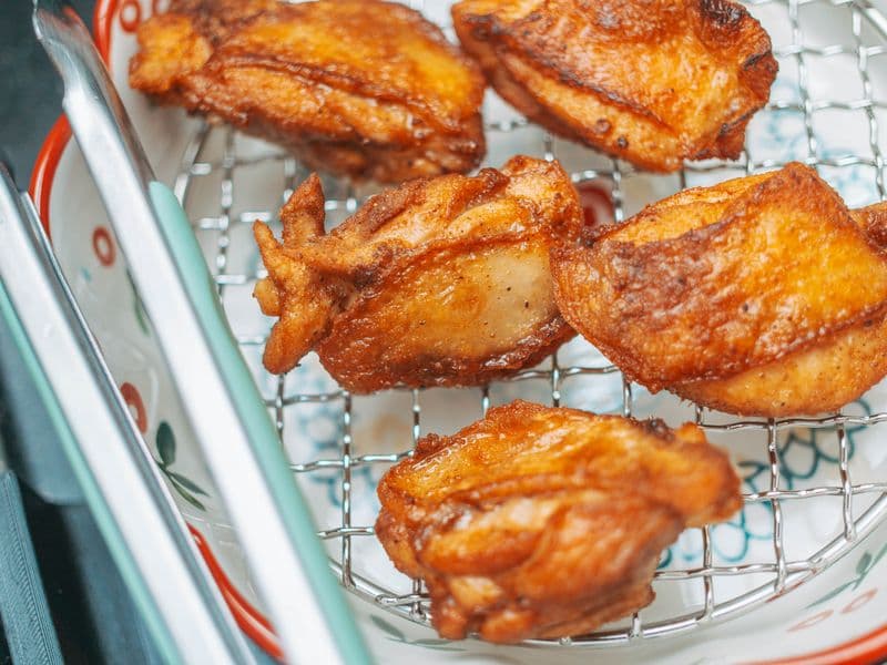 Chicken thigh with skin, roasted