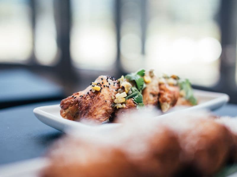 Chicken wing with skin, roasted