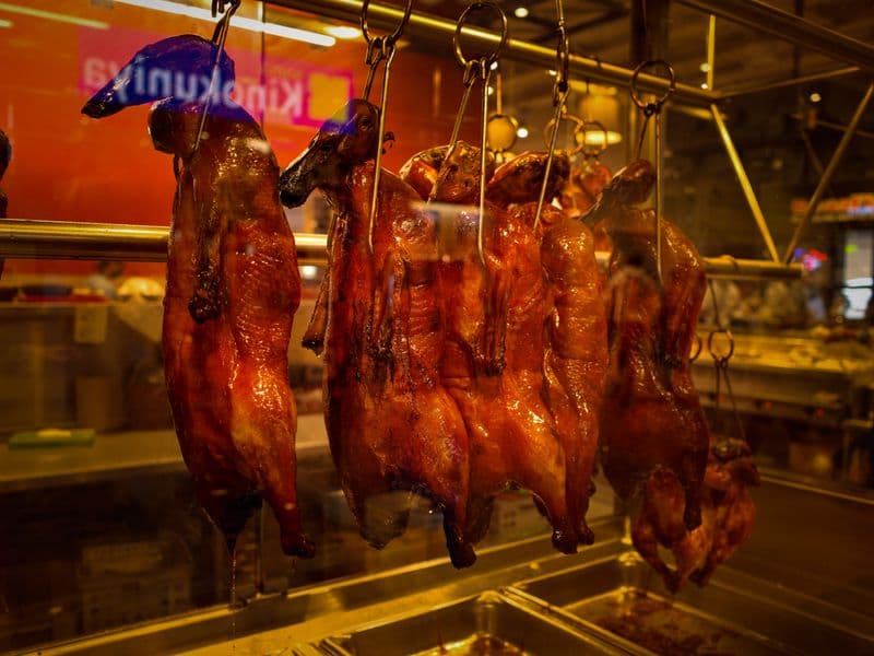 Duck with skin, roasted