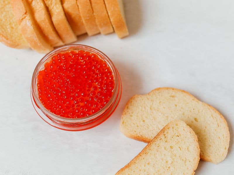 Fish roe, cooked