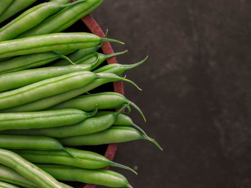 French beans, cooked