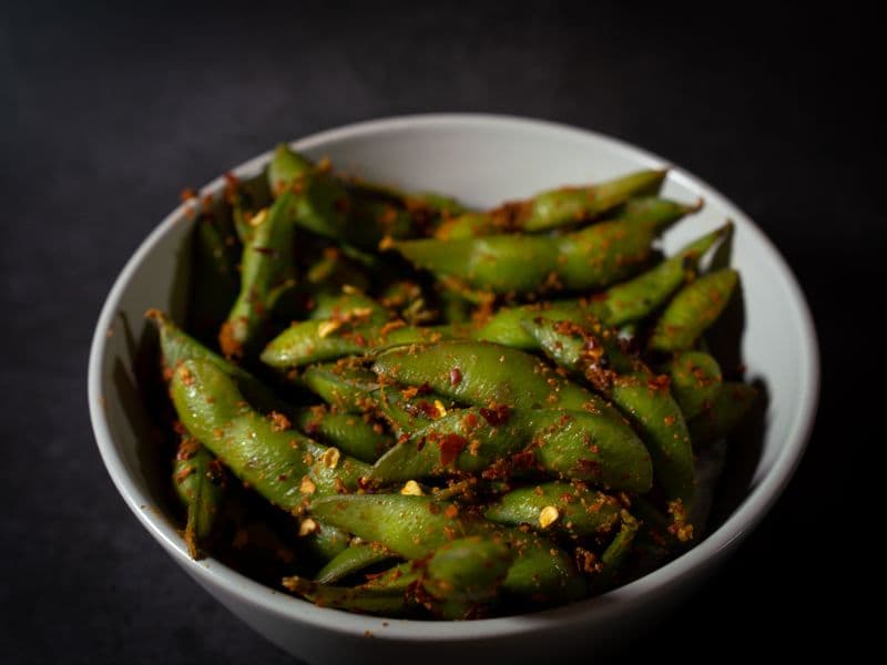 Green soybeans, cooked