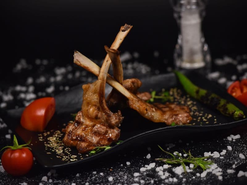Lamb rib, cooked