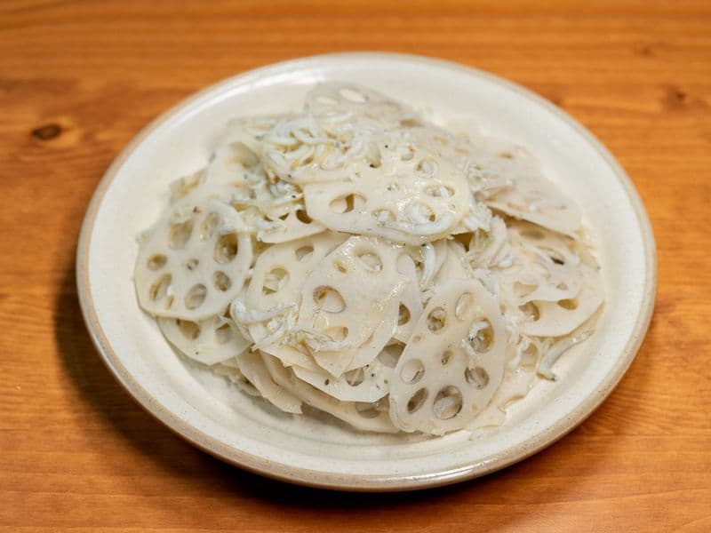 Lotus root, cooked