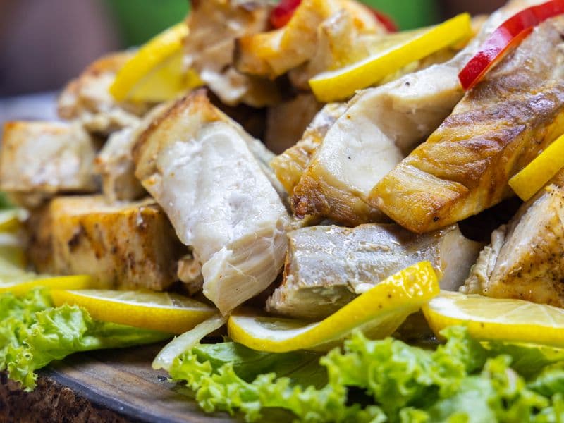 Mahi-mahi, cooked