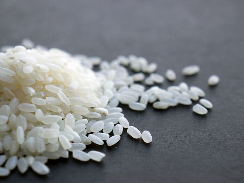 Medium-grain white rice, cooked