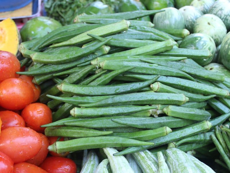 Okra, cooked