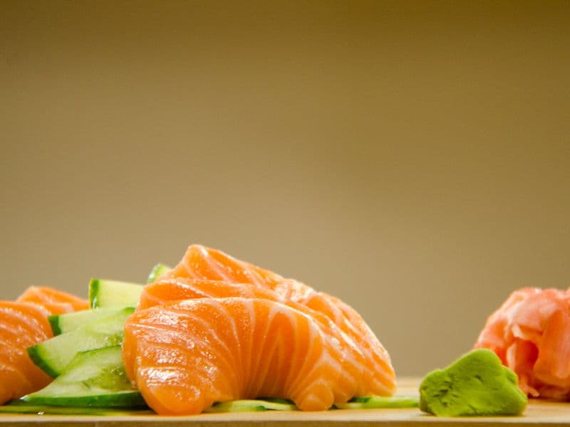 Pink salmon, cooked