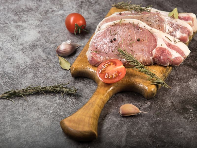 Pork chop, cooked