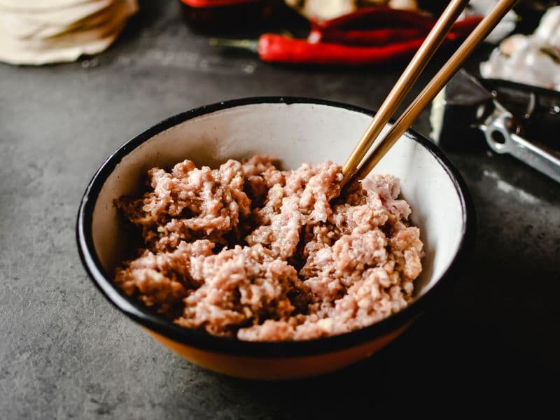 Ground pork, cooked