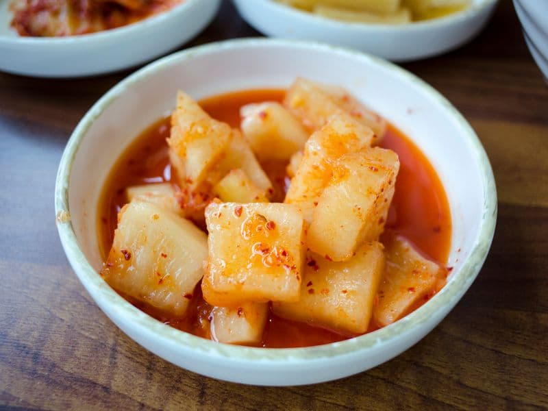 Daikon radish, cooked