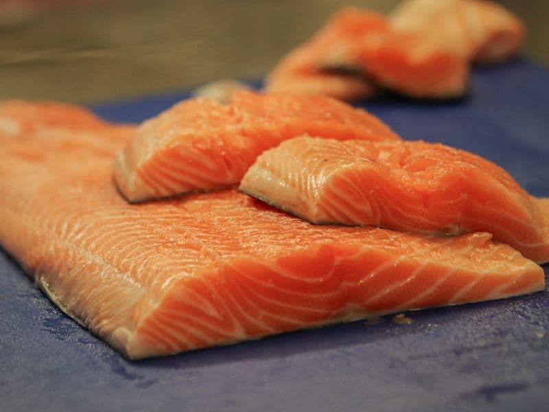 Sea trout, cooked