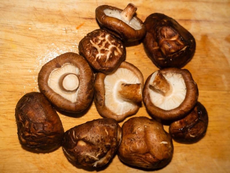Shiitake mushrooms, cooked
