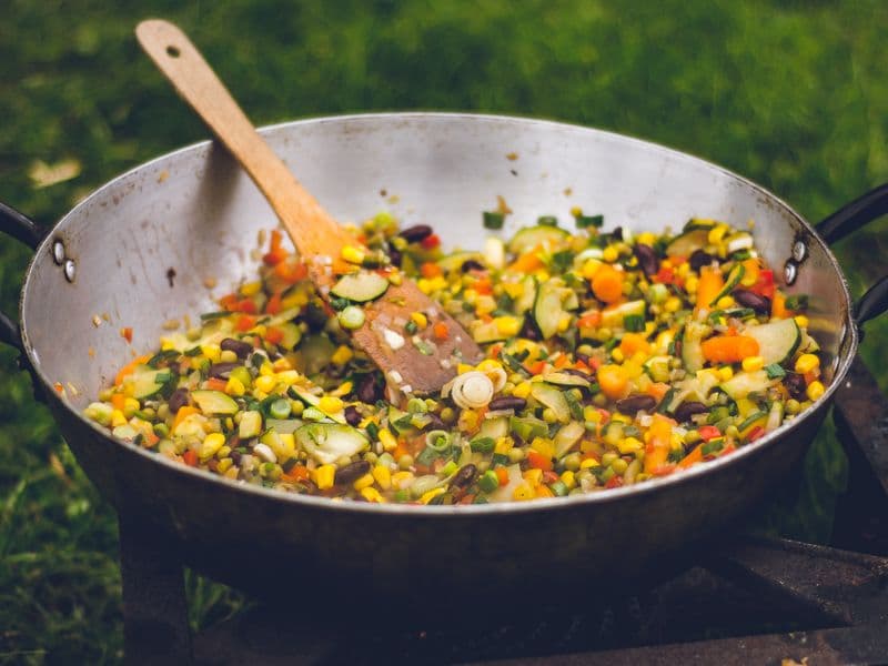 Succotash, cooked