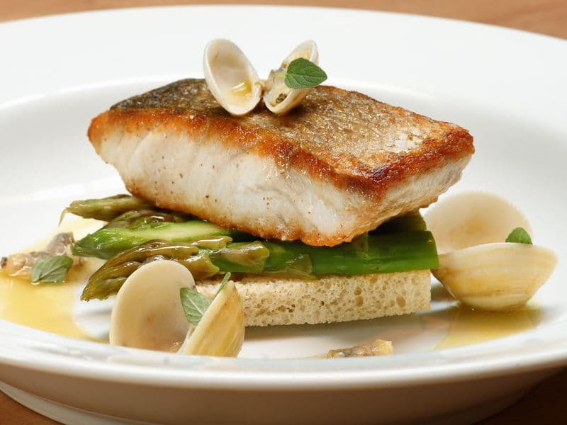 Turbot, cooked