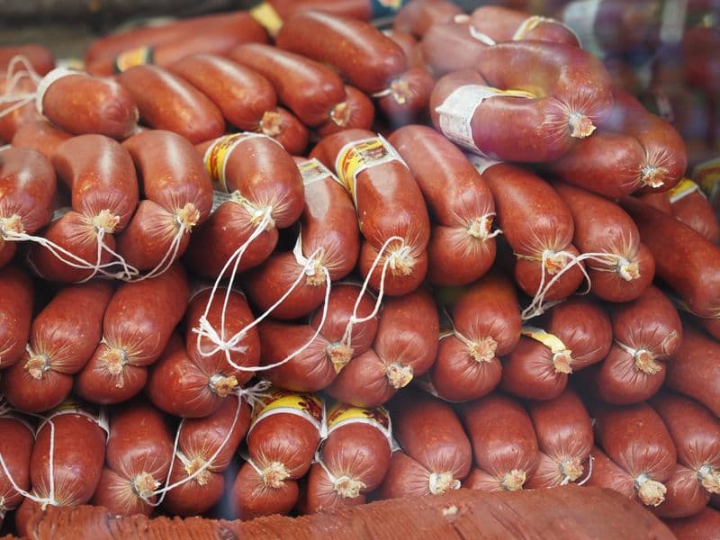 Turkey sausage, cooked