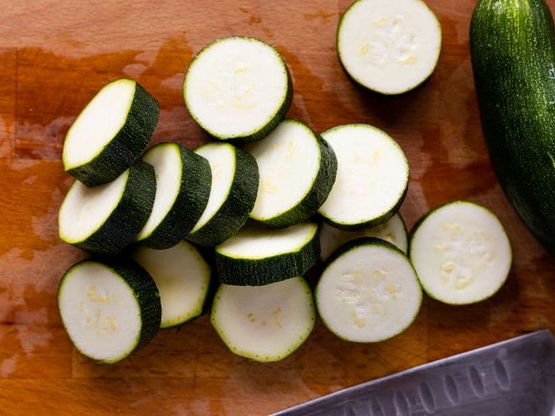 Zucchini, cooked